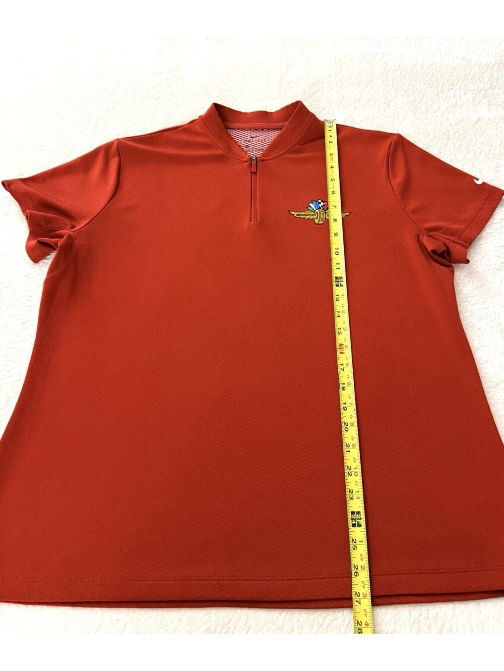Nike Dri-FIT Indianapolis Motor Speedway 500 Men’s XL Red 1/4 Zip Shirt - Picture 6 of 9